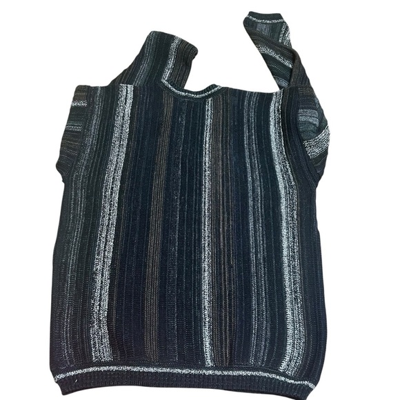 Lavane vintage v neck 3d knit textured sweater size XXL retro 90s Cosby  biggie - Picture 5 of 7